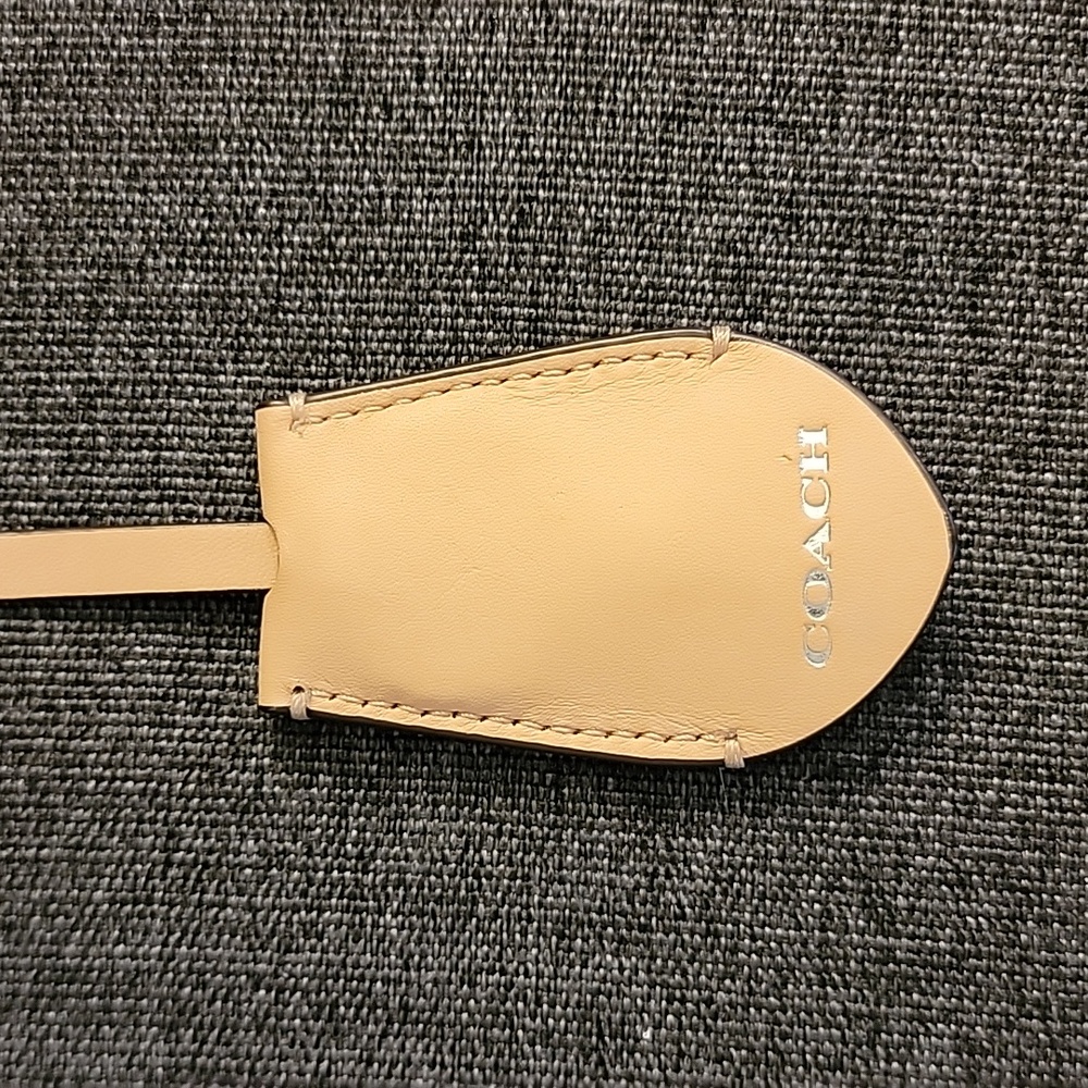 Coach Tan Leather Keyring Bag Charm - Picture 3 of 7